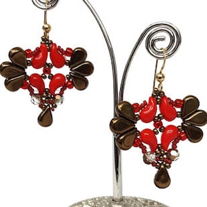 Right Angle Weave earrings tutorial, Beading patterns, Beadwoven earrings, Beadweaving pattern, Patterns for earrings, &quot;AMOZOLI&quot; earrings
