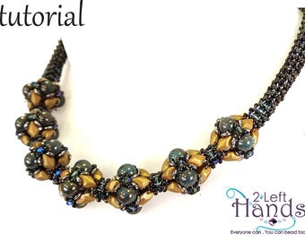 Tutorial beaded necklace, Necklace beaded tutorial, Beading patterns pdf, Beadweaving patterns, Step by step  craw beading "cabgem" necklace
