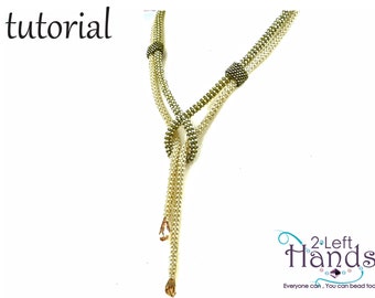 Tutorial beaded lariat, Necklace beaded tutorial, Beading patterns pdf, Beadweaving patterns, Step by step beading, &quot;seecraw&quot; lariat