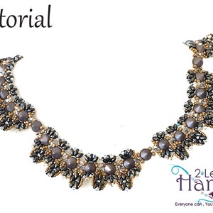 Beading patterns, Right Angle Weave necklace tutorial, Patterns for necklace, Beadwoven necklace, Beadweaving pattern, pdf &quot;Tipsu&quot; necklace
