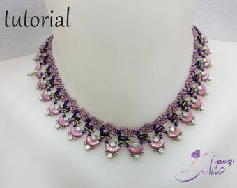 Halsketten-Anleitung, Perlenanleitungen und Schnittmuster, Netting Anleitung, Perlenmuster, Halsband Anleitung, "Archobar"