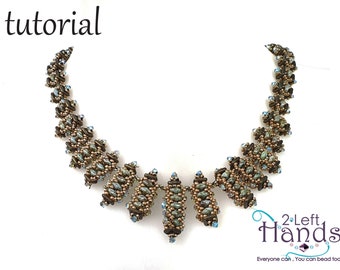 Tutorial de collar de cuentas, patrones de cuentas, tutorial de tejido cúbico en ángulo recto, patrones para collar, patrón de tejido de cuentas, collar "supqua".