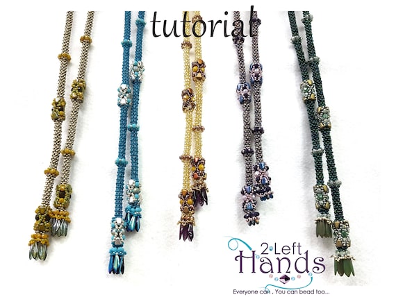 Tutorial Beaded Lariat Necklace Beaded Tutorial Beading Patterns