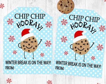 Printable Christmas Favor Treat Tag, Classroom Gift, S'mores Christmas Party Favor Tag, Christmas Classroom Gift, Christmas Treat Tags