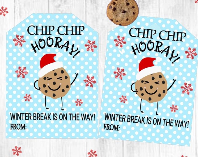 Printable Christmas Favor Treat Tag, Classroom Gift, S'mores Christmas Party Favor Tag, Christmas Classroom Gift, Christmas Treat Tags