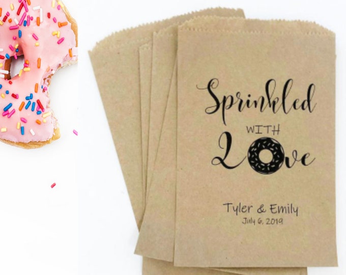 Donut Favor Bag, Wedding Favor Bags, Donut, Personalized Wedding Favor Bags, Custom Favor Bags