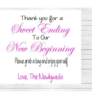 INSTANT DOWNLOAD Candy Buffet Sign, Wedding Candy Sign, Candy Buffet Welcome Sign