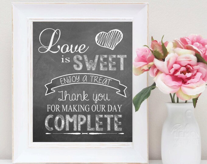 INSTANT DOWNLOAD Candy Buffet Sign, Wedding Candy Sign, Chalkboard Candy Sign