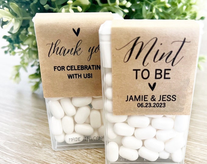 Mint Wedding Favor Labels, Wedding Favors, Mint to Be Stickers, Mint Wedding Favors, Bridal Shower Favors, Mint Party Favors