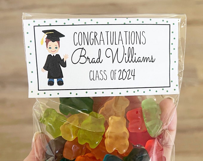 Graduation Favors, Graduation Sticker and Bags, Graduation Treat Bags, Graduation Bags, Graduation Stickers