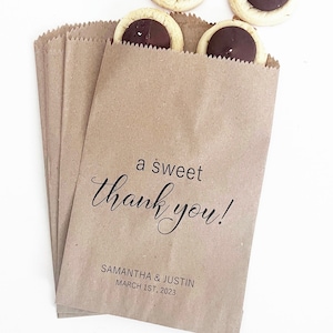 A Sweet Thank You Favor Bag, Wedding favors, Donut Bags, Cookie Favor Bag, Love is Sweet Bag, Bridal Shower Favor Bag