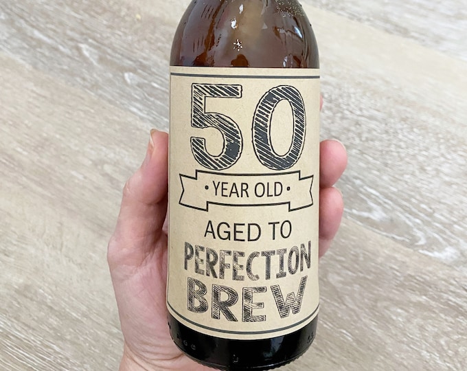 Birthday Beer Bottle  Label, Custom Birthday Beer Bottle Label, 50th Birthday Gift, 40th Borthday Gift