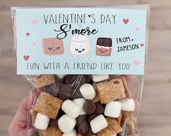 Valentine's Class Gift, Valentine's Day Card for Kids, Kids Valentine's, Valentine S'mores, Valentine's for Kids