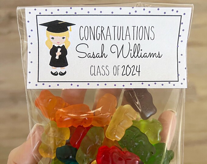 Graduation Favors, Graduation Sticker and Bags, Graduation Treat Bags, Graduation Bags, Graduation Stickers