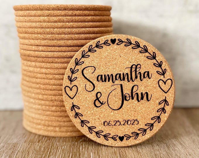 Wedding Coasters – Custom Coaster Favors, Wedding Favors, Coaster Set, Bridal Shower Gifts