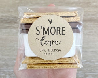 S'mores Favor Labels, S'mores Favor Bags, S'mores Wedding Favors, S'mores Favors, S'mores Favor Stickers, Wedding Favors, S'mores Love Favor