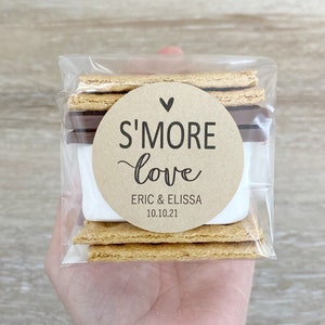 S&#39;mores Favor Labels, S&#39;mores Favor Bags, S&#39;mores Wedding Favors, S&#39;mores Favors, S&#39;mores Favor Stickers, Wedding Favors, S&#39;mores Love Favor