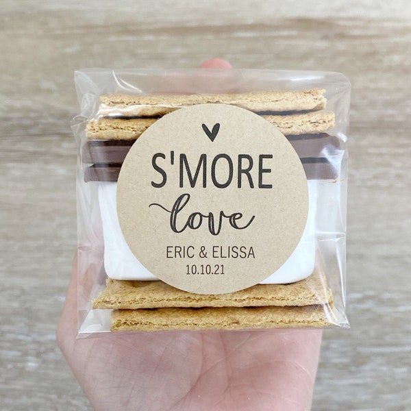 S'mores Favor Labels, S'mores Favor Bags, S'mores Wedding Favors, S'mores Favors, S'mores Favor Stickers, Wedding Favors, S'mores Love Favor