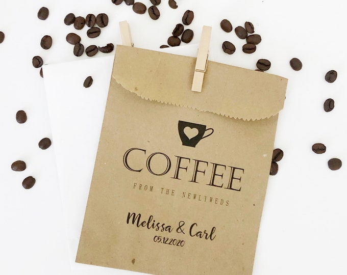 The Perfect Blend, Coffee Wedding Favors, Wedding Favors, Favor Bags, Coffee Bags for Wedding