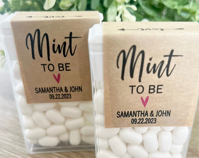 Mint Wedding Favor Labels, Wedding Favors, Mint to Be Stickers, Mint Wedding Favors, Bridal Shower Favors, Mint Party Favors