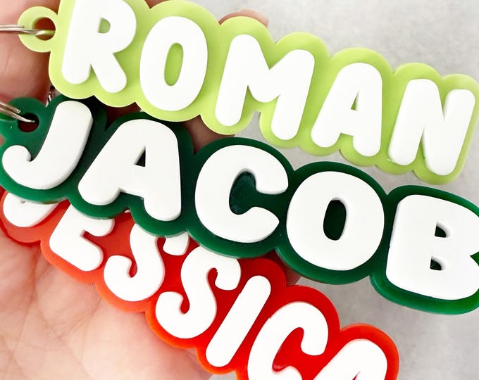Name Keychains, Personalized Name Bag Tags, Custom Keychains for Backpacks & Bags