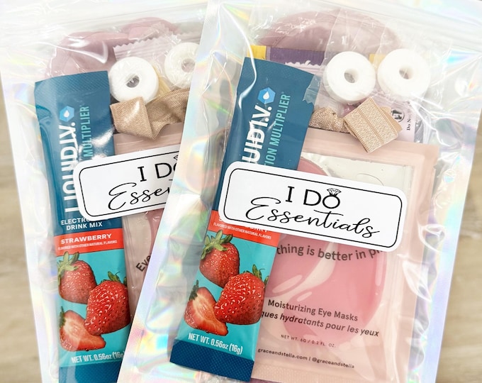 Hangover Kit, Bachelorette party, Fun Night Out Essential Kit, Girls trip