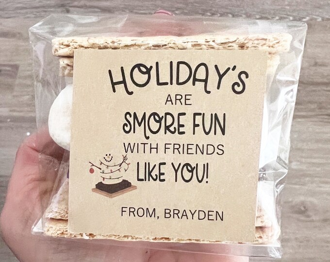 Holiday S'mores, Christmas Classroom Gifts, Christmas Party Favors, Christmas Party Favor Bags, Christmas Favors,
