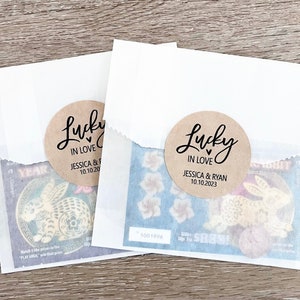 Lotto Ticket Favors, Lottery Ticket Wedding Favors, Lotto Ticket Favor Bags, Wedding Favors, Lucky in Love