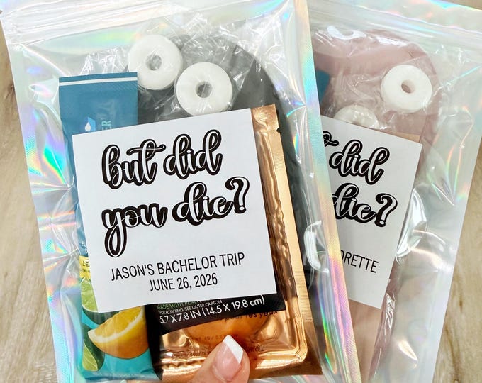 Hangover Kit, Bachelorette party, Fun Night Out Kit, Girls trip