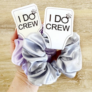 Silk Satin Scrunchies for Bridesmaids, Wedding Favors, Bachelorette Party Gifts, Custom Scrunchies, Bridal Party Accessories