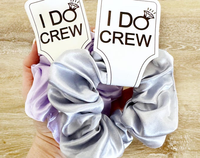 Silk Satin Scrunchies for Bridesmaids, Wedding Favors, Bachelorette Party Gifts, Custom Scrunchies, Bridal Party Accessories