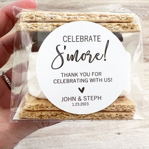 S&#39;mores Favor Labels, Wedding Favors, S&#39;mores Bar, S&#39;mores Favors, Wedding Sticker,