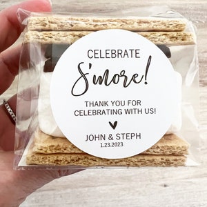 S'mores Favor Labels, Wedding Favors, S'mores Bar, S'mores Favors, Wedding Sticker, image 1