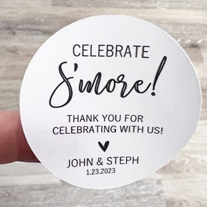 S'mores Favor Labels, Wedding Favors, S'mores Bar, S'mores Favors, Wedding Sticker, image 2