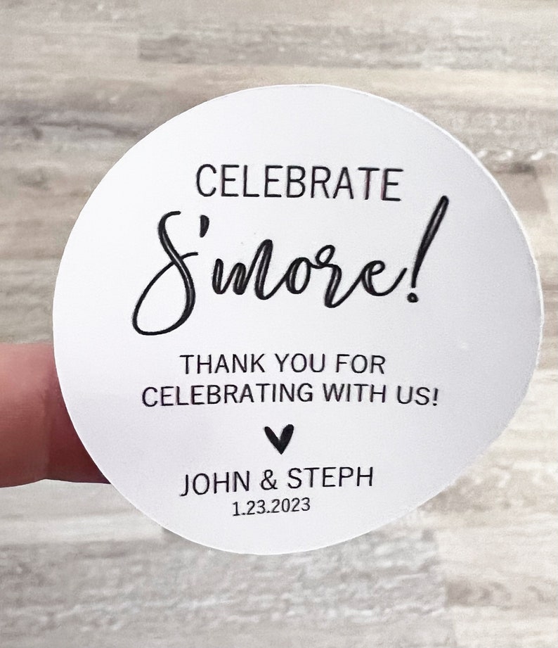 S'mores Favor Labels, Wedding Favors, S'mores Bar, S'mores Favors, Wedding Sticker, image 2