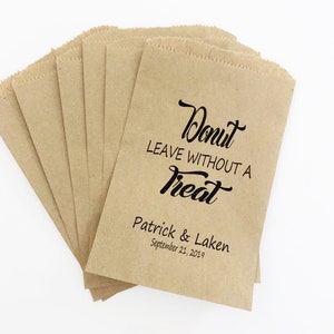 Donut Favor Bag, Wedding Favor Bags, Donut, Personalized Wedding Favor Bags, Custom Favor Bags