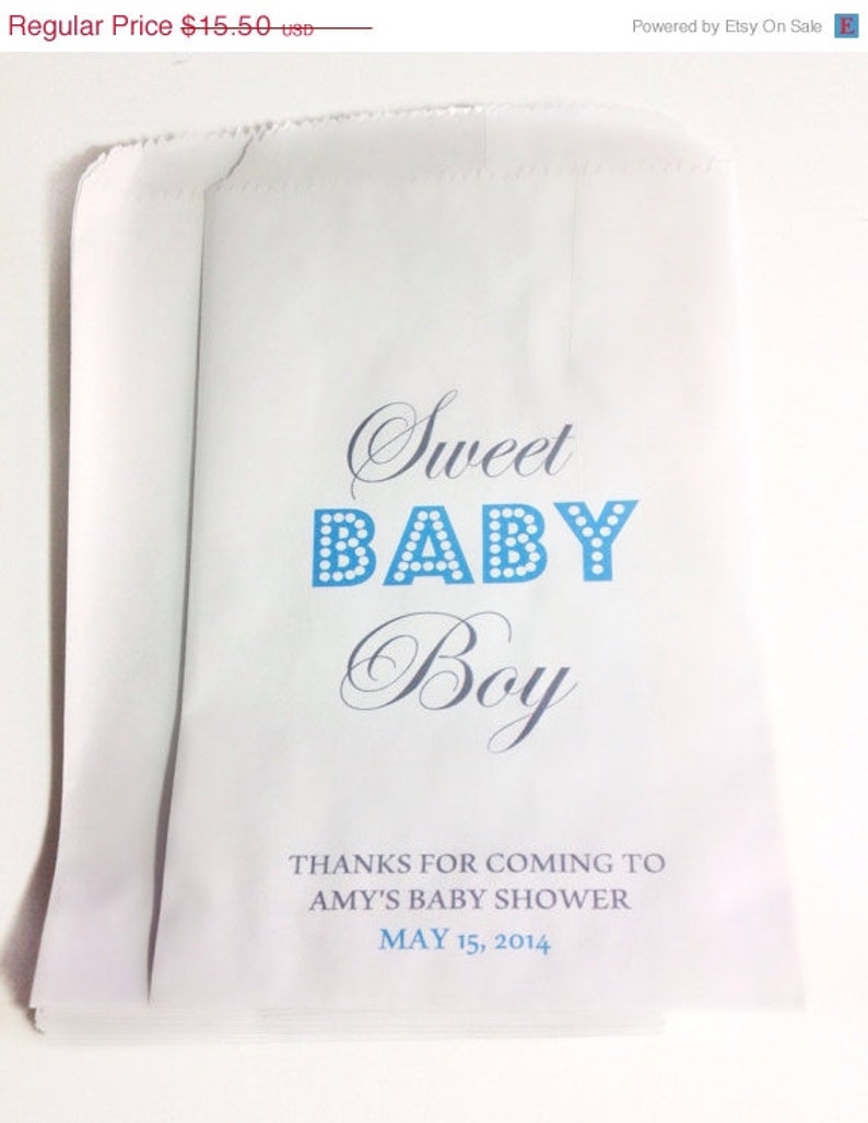 Baby Shower Favor Bags Candy Bags Popcorn Bags Etsy