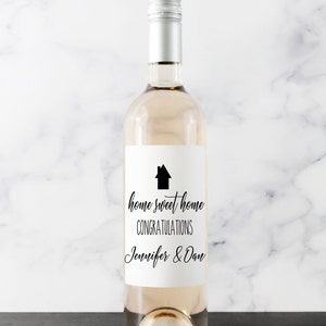 New Home Wine Label, House Warming Gift, New Home, Wine Labels, Home Sweet Home