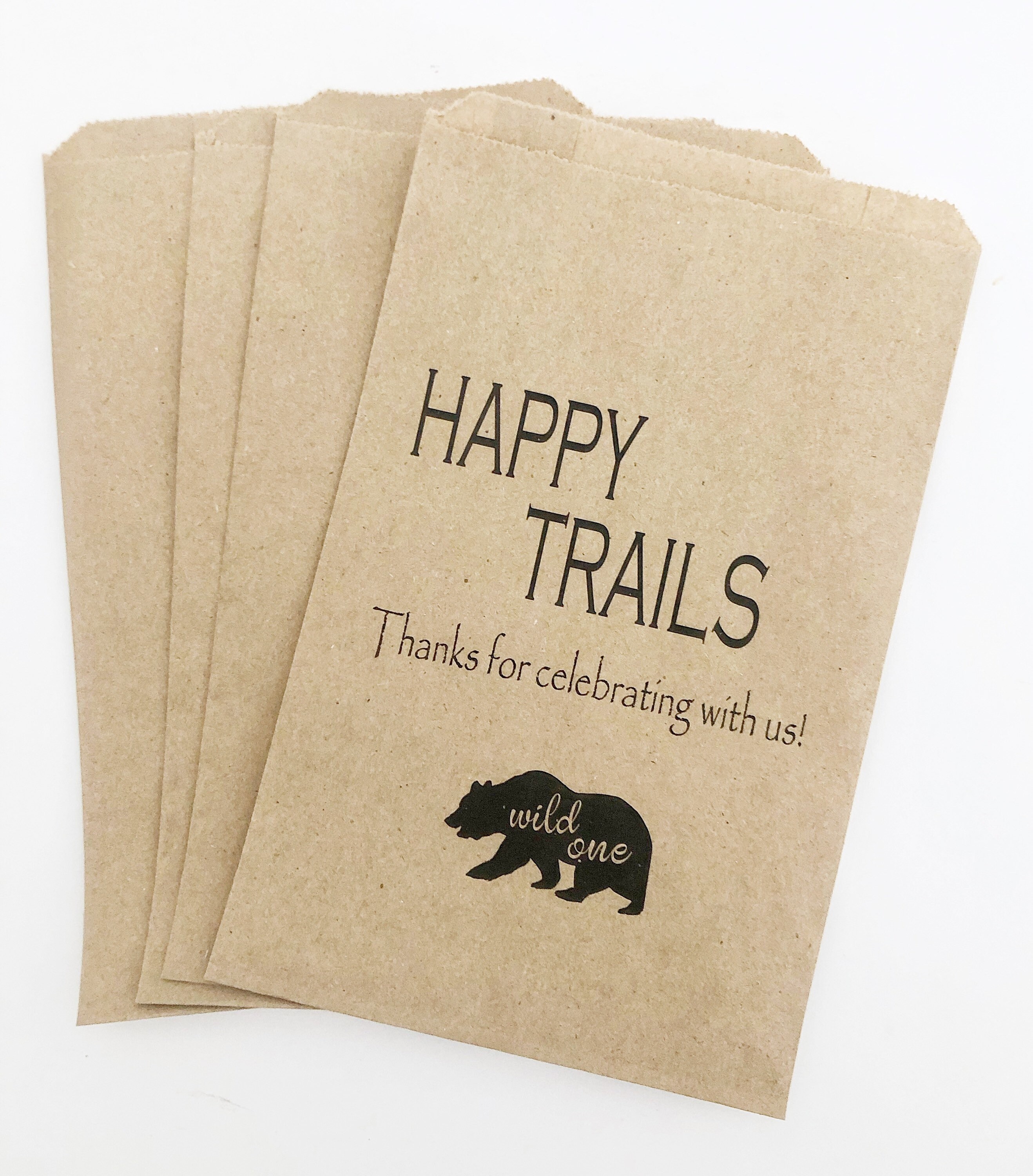 Wild One Favor Bags, Trails Mix Favor Bags, Wedding Favor Bags