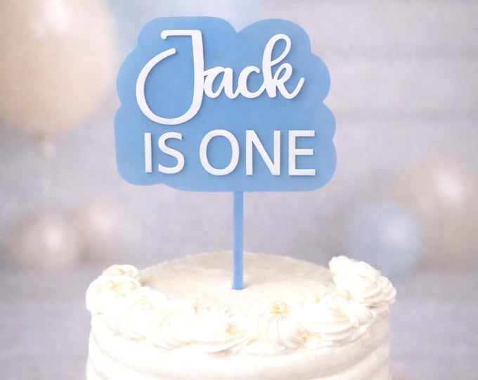 Custom Acrylic Happy Birthday Cake Topper: Personalized Party Decor