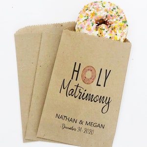 Donut Favor Bag, Wedding Favor Bags, Donut, Personalized Wedding Favor Bags, Custom Favor Bags