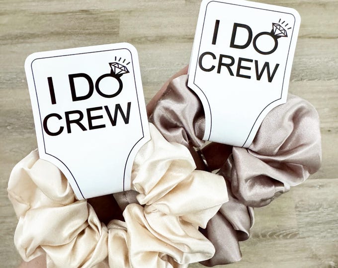 Silk Satin Scrunchies for Bridesmaids, Wedding Favors, Bachelorette Party Gifts, Custom Scrunchies, Bridal Party Accessories