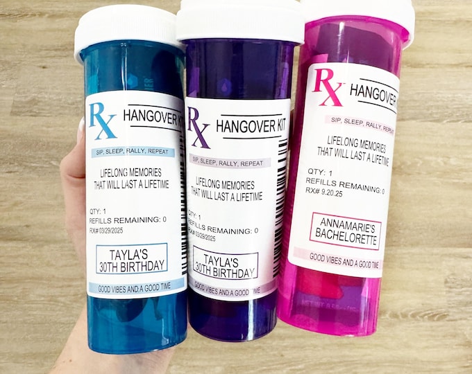 Hangover Kit, Bachelorette party, Fun Night Out Kit, Girls trip
