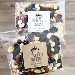 The Perfect Mix Bags, Trail Mix Labels, Trail Mix Bags, Trail Mix Favors