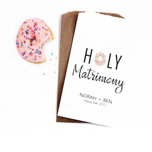 Donut Favor Bag, Wedding Favor Bags, Donut, Personalized Wedding Favor Bags, Custom Favor Bags