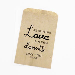 Wedding Favor Bag, Donut Favor Bags, Wedding Candy Bags image 1