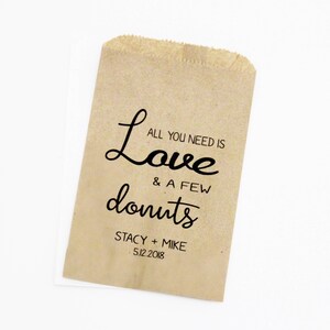 Wedding Favor Bag, Donut Favor Bags, Wedding Candy Bags image 1