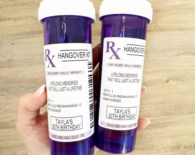Hangover Kit, Bachelorette party, Fun Night Out Kit, Girls trip