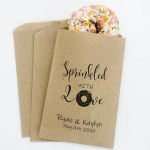 Donut Favor Bag, Wedding Favor Bags, Donut, Personalized Wedding Favor Bags, Custom Favor Bags