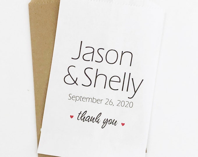 Wedding Favor Bags, Wedding Favors, Personalized Favor Bags, Donut Favor Bags, Donut Bags, Treat Favor Bags